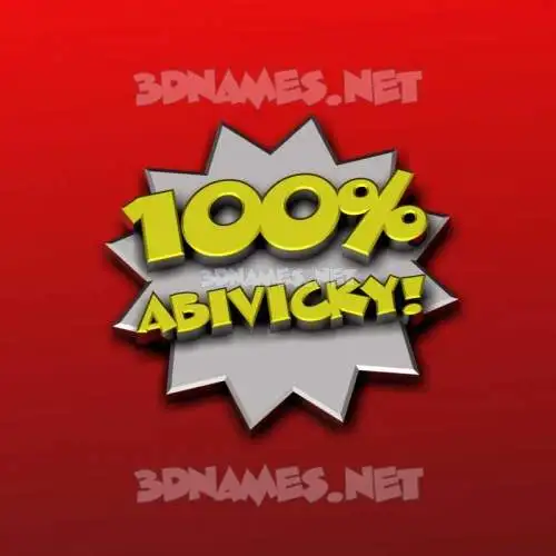 abivicky in 100 Percent style - 3D name wallpaper