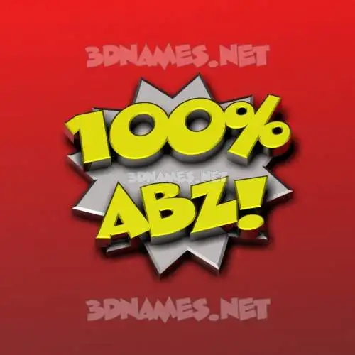 abz in 100 Percent style - 3D name wallpaper