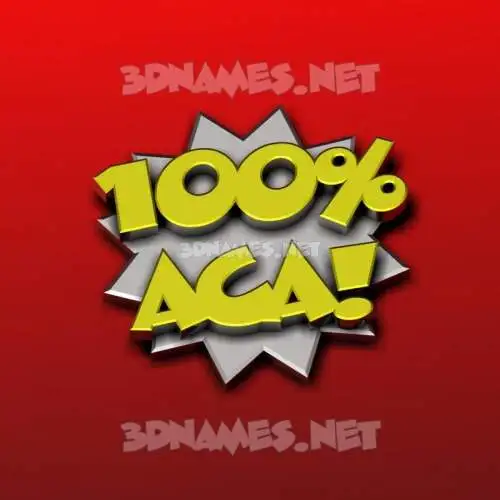 aca in 100 Percent style - 3D name wallpaper