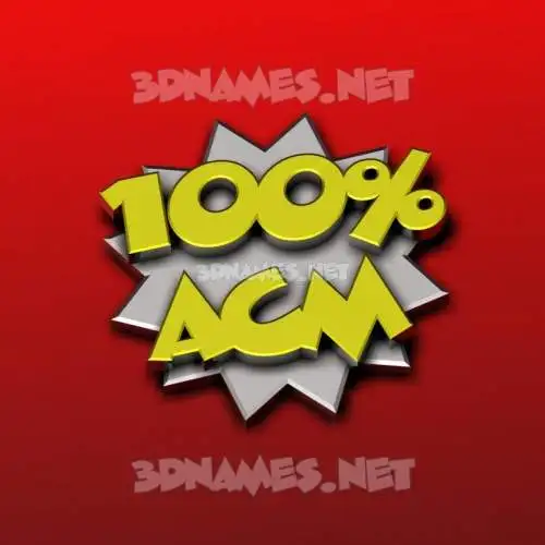 acm in 100 Percent style - 3D name wallpaper