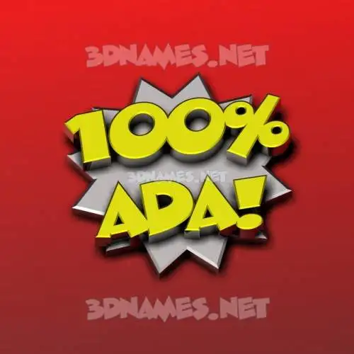 ada in 100 Percent style - 3D name wallpaper