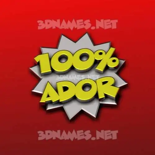 ador in 100 Percent style - 3D name wallpaper