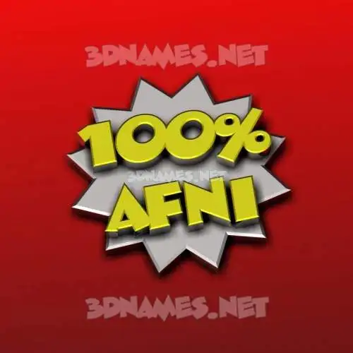 afni in 100 Percent style - 3D name wallpaper