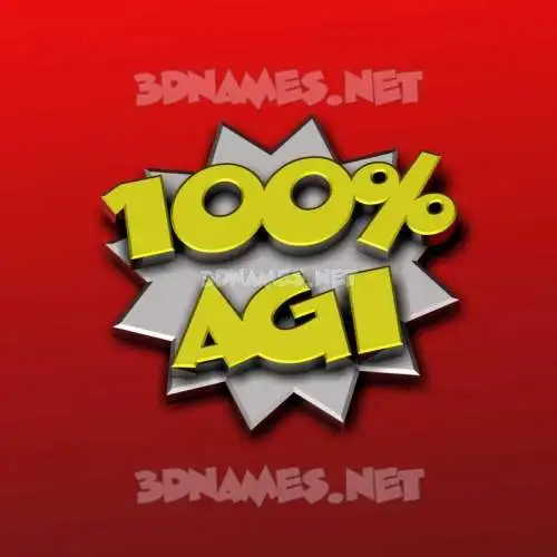 agi in 100 Percent style - 3D name wallpaper