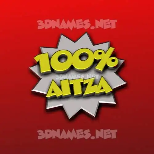 aitza in 100 Percent style - 3D name wallpaper