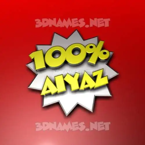 aiyaz in 100 Percent style - 3D name wallpaper