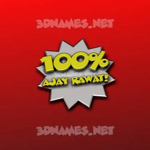 ajay rawat in 100 Percent style - 3D name wallpaper ajay rawat in 100 Percent style - 3D name wallpaper