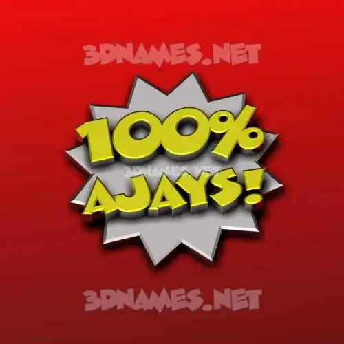 ajays in 100 Percent style - 3D name wallpaper