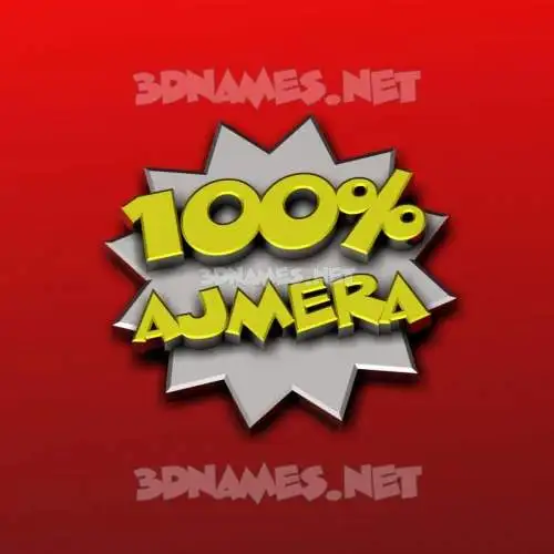 ajmera in 100 Percent style - 3D name wallpaper