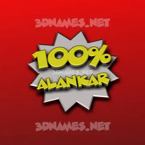 alankar in 100 Percent style - 3D name wallpaper