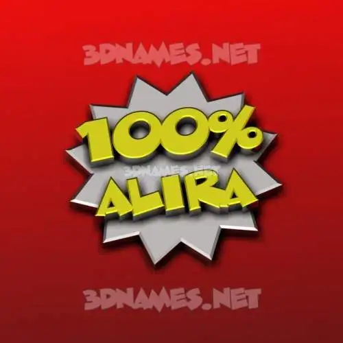alira in 100 Percent style - 3D name wallpaper