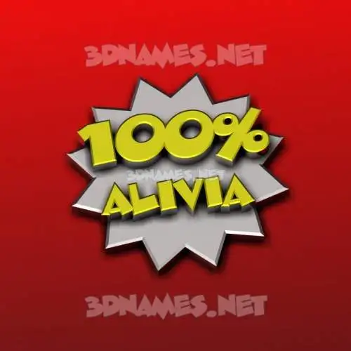 alivia in 100 Percent style - 3D name wallpaper