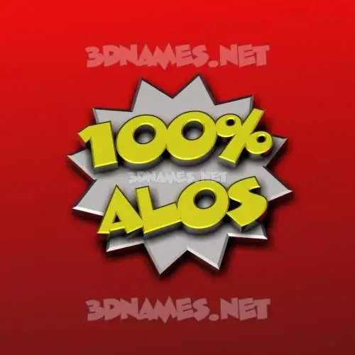 alos in 100 Percent style - 3D name wallpaper