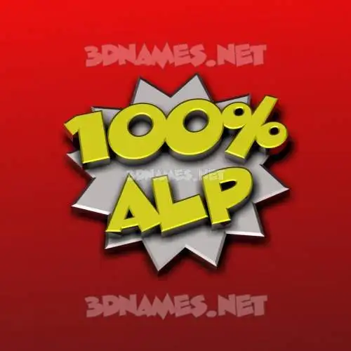 alp in 100 Percent style - 3D name wallpaper alp in 100 Percent style - 3D name wallpaper