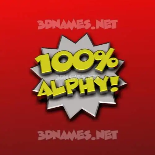 alphy in 100 Percent style - 3D name wallpaper