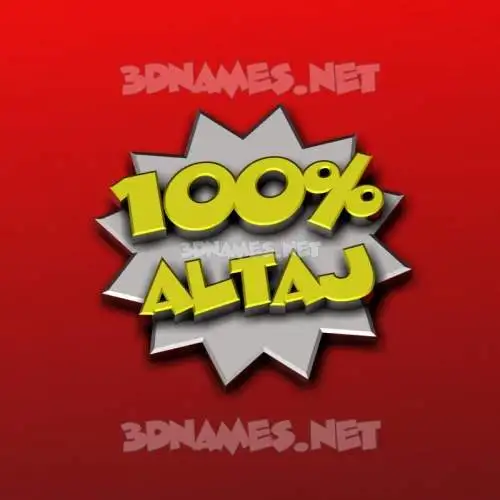 altaj in 100 Percent style - 3D name wallpaper