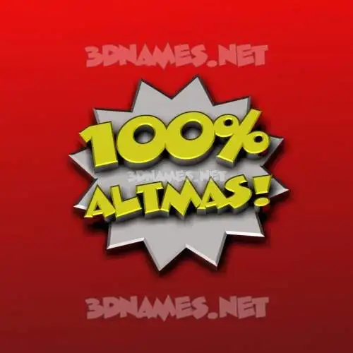altmas in 100 Percent style - 3D name wallpaper