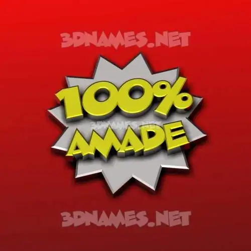 amade in 100 Percent style - 3D name wallpaper