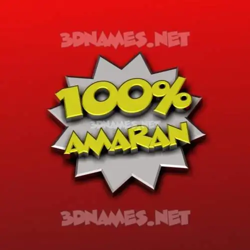 amaran in 100 Percent style - 3D name wallpaper