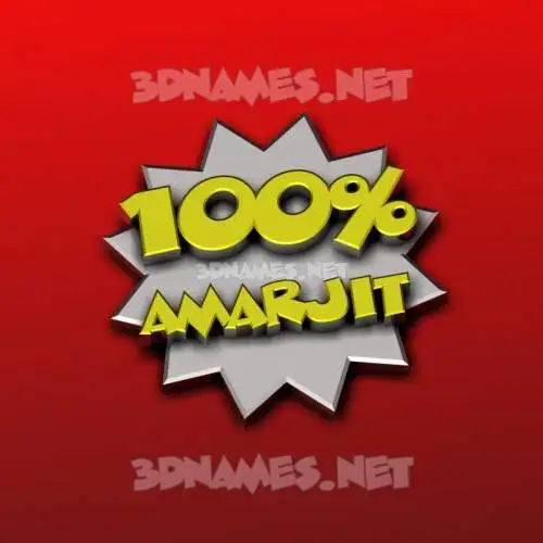 amarjit in 100 Percent style - 3D name wallpaper