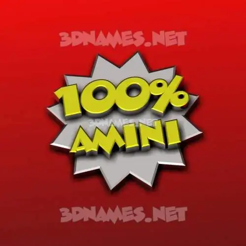 amini in 100 Percent style - 3D name wallpaper
