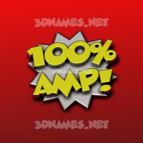 amp in 100 Percent style - 3D name wallpaper