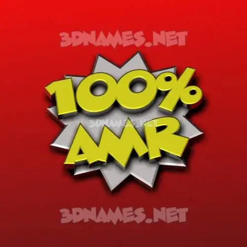 amr in 100 Percent style - 3D name wallpaper