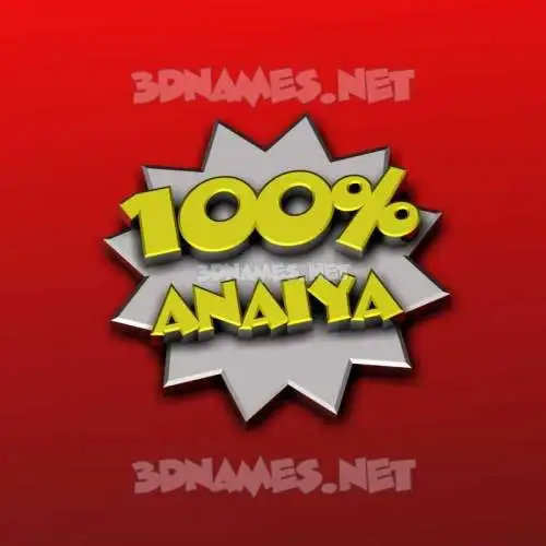 anaiya in 100 Percent style - 3D name wallpaper