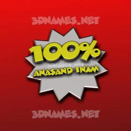 anasand inam in 100 Percent style - 3D name wallpaper anasand inam in 100 Percent style - 3D name wallpaper