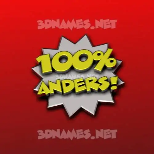 anders in 100 Percent style - 3D name wallpaper