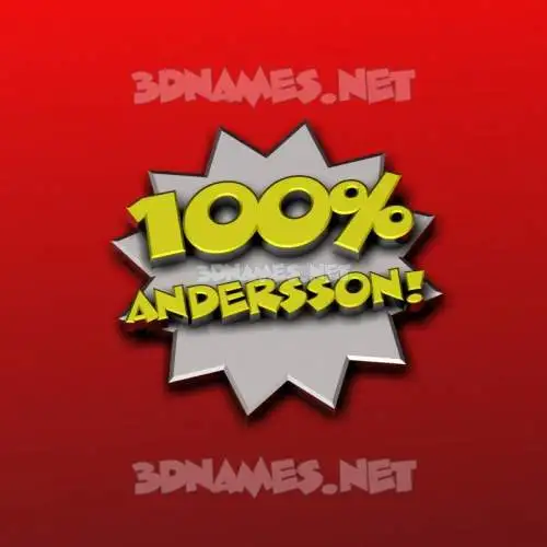 andersson in 100 Percent style - 3D name wallpaper