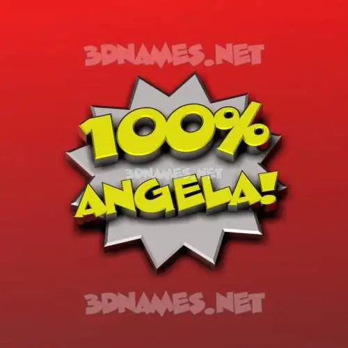 angela in 100 Percent style - 3D name wallpaper