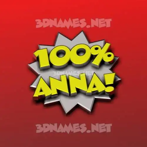 anna in 100 Percent style - 3D name wallpaper