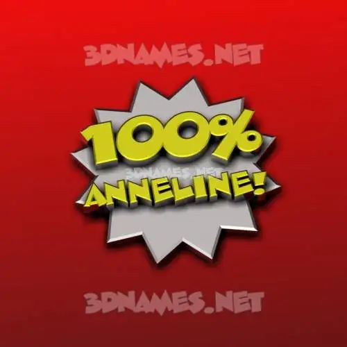 anneline in 100 Percent style - 3D name wallpaper