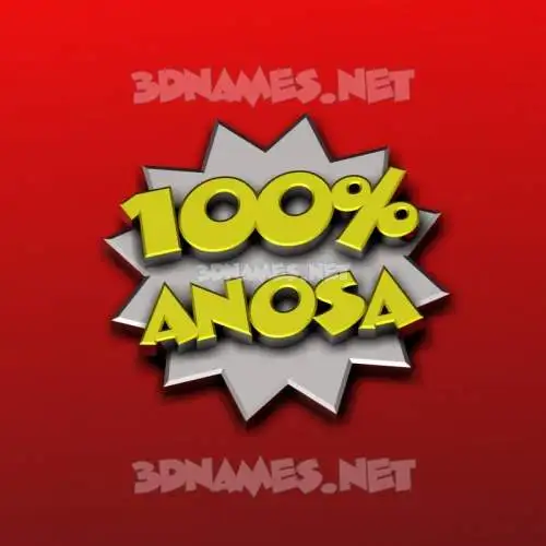 anosa in 100 Percent style - 3D name wallpaper