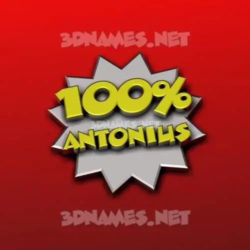 antonius in 100 Percent style - 3D name wallpaper