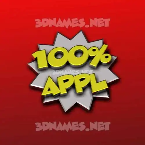 appl in 100 Percent style - 3D name wallpaper appl in 100 Percent style - 3D name wallpaper