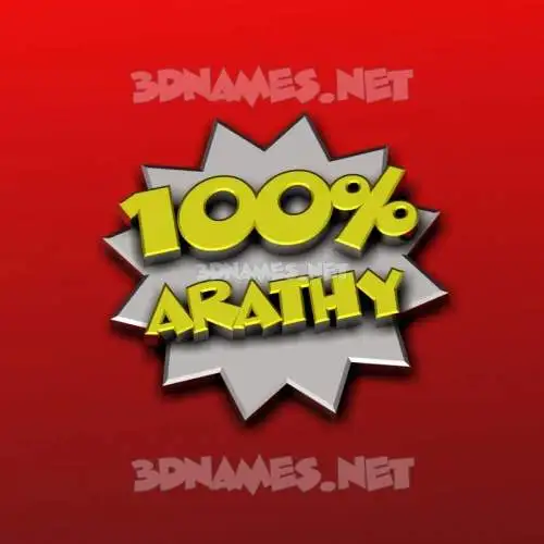 arathy in 100 Percent style - 3D name wallpaper