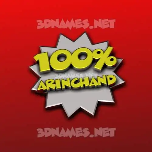 arinchand in 100 Percent style - 3D name wallpaper