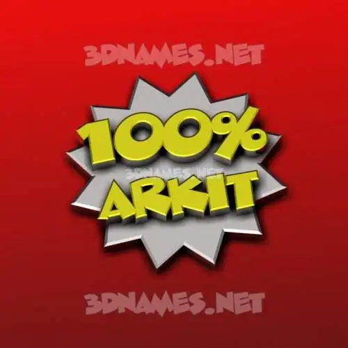 arkit in 100 Percent style - 3D name wallpaper arkit in 100 Percent style - 3D name wallpaper