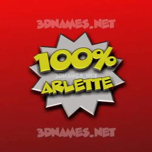 arlette in 100 Percent style - 3D name wallpaper