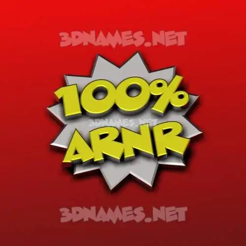 arnr in 100 Percent style - 3D name wallpaper