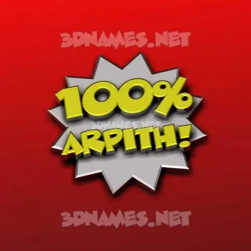 arpith in 100 Percent style - 3D name wallpaper
