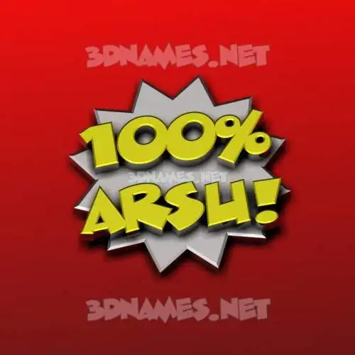 arsu in 100 Percent style - 3D name wallpaper