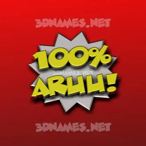 aruu in 100 Percent style - 3D name wallpaper aruu in 100 Percent style - 3D name wallpaper