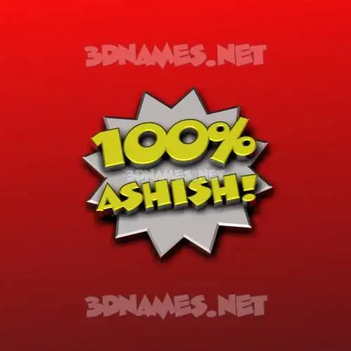 ashish in 100 Percent style - 3D name wallpaper