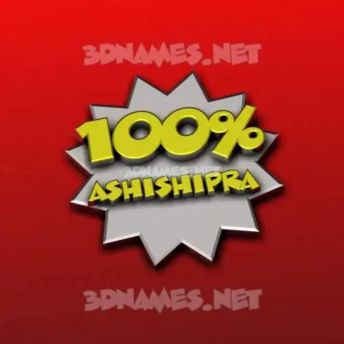 ashishipra in 100 Percent style - 3D name wallpaper