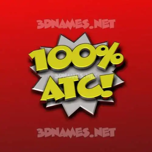 atc in 100 Percent style - 3D name wallpaper