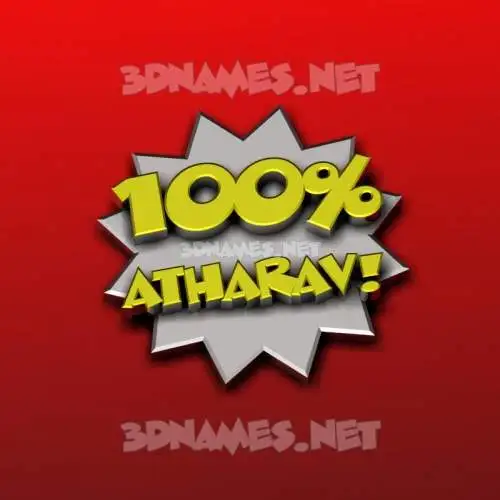atharav in 100 Percent style - 3D name wallpaper