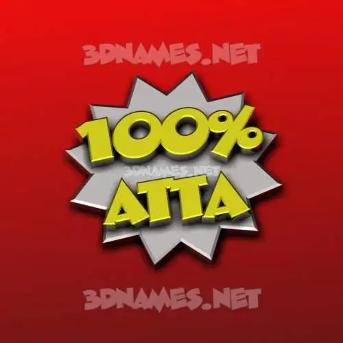 atta in 100 Percent style - 3D name wallpaper atta in 100 Percent style - 3D name wallpaper